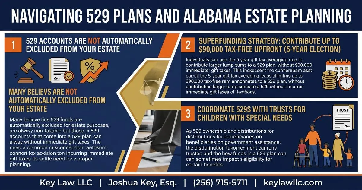 529 college savings plans and Alabama estate planning -- superfunding and trust coordination, Key Law LLC