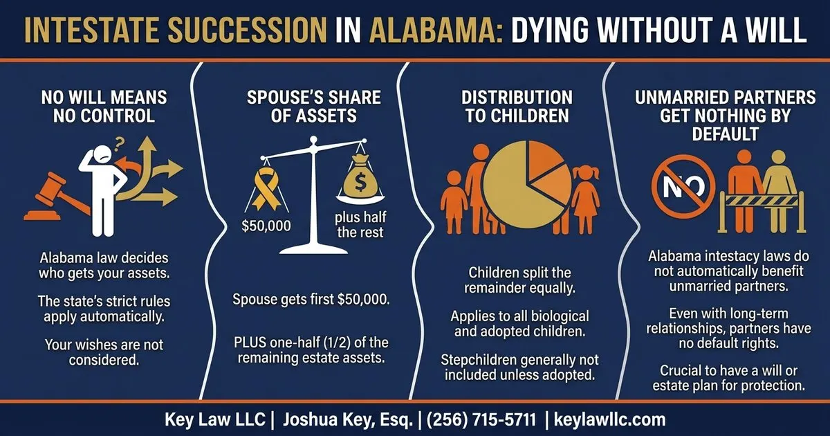 Alabama intestate succession -- what happens when you die without a will, Key Law LLC